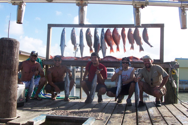 South padre island kingfish,dog snapper,red snappe